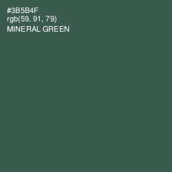 #3B5B4F - Mineral Green Color Image